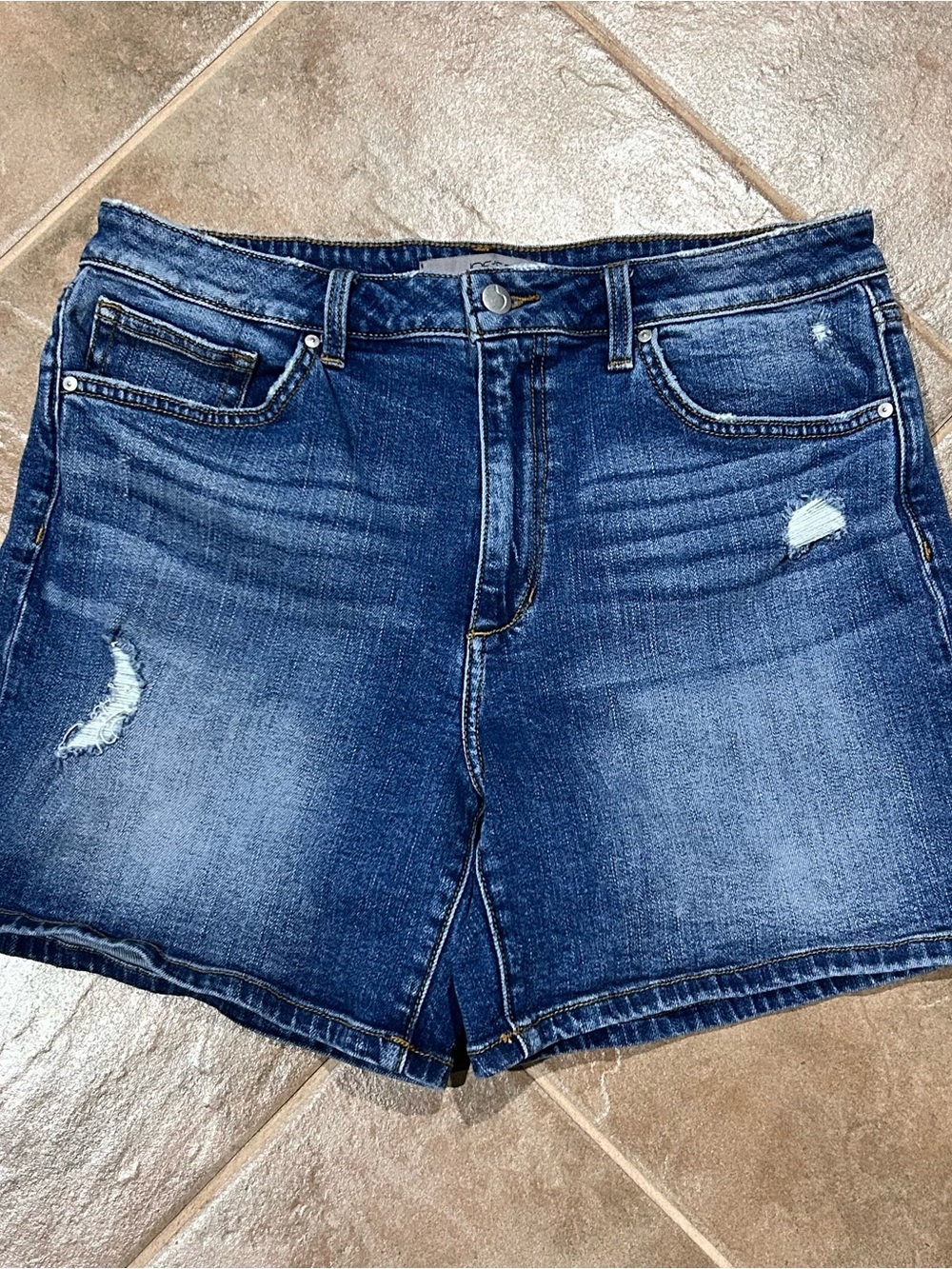 JOE’S DENIM Dark Blue Distressed Denim Women’s Shorts, Size 30